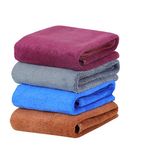 Yellow Weaves Microfiber Face Towel 40X40 Cm (Set Of 4, Multicolour), 350 TC