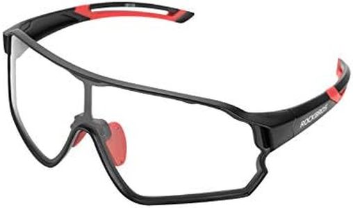 ROCKBROS Photochromic Sports Sunglasses UV 400 Protection Full Frame Cycling Sunglasses TR90 Frame Riding Ski Goggles Eyewear for Outdoor Sport Cycling Running Climbing Fishing Golf Driving