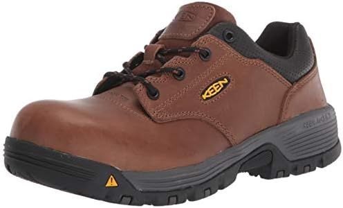 KEEN Utility Mens Chicago Oxford Low Composite Toe Work Construction Shoe, Tobacco/Black, 9 US