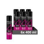 TRESemmé Extra Hold Hairspray 24-hour frizz control for a smooth finish 6x 400 ml