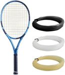 Babolat Pure Drive 107 Tennis Racquet - Strung w Syn Gut, Black, 16g - Mid-Range Tension (4 3/8" Grip)