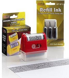 Protezione ID Self Inking Stop Identity Theft cancellare e nascondere Rolling Privacy Stamp & Refill Pack
