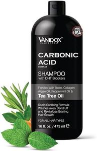 VANIDOX DHT Blockers Carbonic Acid Shampoo for Men and Women - Made in USA - Stimulates Hair Growth, Scalp Exfoliator, Sulfate Free Shampoo with Biotin and Tea Tree Oil (16 Fl Oz)