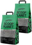 KatKin Scoop Planet Litter (2x4.5kg/12.8L bag): Plant-Based, 100% Biodegradable, Non-Tracking, Clumping Cat Litter Made With Non-Toxic, Eco-Friendly Pea fibre & Millet