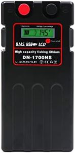 12V-17500Mha Rechargeable Lithium Batterries for Sea Fishing Vessels and for Electric Fishing Reel Lithium Battery . Compatible for Daiwa&Shimano Electric Fishing Reels. (Black)