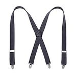 KANGDAI Men Braces Strong Metal Clips 4 X Back Durable Elastic Adjustable Suspenders Heavy Duty Mens Braces