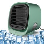 Airabreeze Air Conditioner,Airabreeze Portable Air Conditioner,Air Cooler with Led Nightlight,3 Speed Settings, Instant Cooling in 90 Seconds (Green)