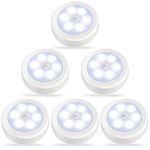 Svarog Motion Sensor Closet Lights,Indoor Motion Sensor Light Battery Powered Stair Lights Stick-Anywhere Wall Light Night Light for Bedroom, Cabinet,Kitchen,Hallway,Entrance (Cool White-6 Pack)