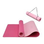 Oak & Tea Yoga Mat, Thick Non Slip Yoga Mats for Women/Men, Exercise Mats for Home Gym with Carry Strap, TPE Eco Friendly Workout Mat for Yoga, Meditation, Pilates 183x61x0.6cm (PLUM/PINK)