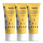 Sanfe ubtan facial hair removal cream | facial hair removal cream for women | safe for sensitive skin | gentle & soothing for delicate face areas | effective face hair removal for women. (Yellow (Pack of 3), Pack of 3)