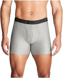 Under Armour Performance Tech Boxerjock 6in 3-Pack, Steel Heather - Core 3 Pack, L