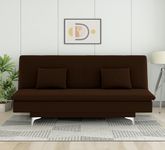 Adorn India Wood New Aspen 3 Seater Sofa Cum Bed 4X6 (Brown)