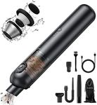 Handheld Vacuum Cordless Rechargeable 16,000PA Powerful Car Vacuum, Mini Portable Hand Held Vacuum Cleaner for Home, Car, Small Dust Buster for Dust, Sand, Crumbs (Black)