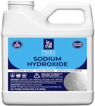 Food Grade Lye Sodium Hydroxide - (2lbs or 907g) 100% Pure Caustic Soda, Drain Cleaning, Soap Making, Culinary Use, Pretzels, Textiles, Granules