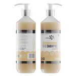 Oatmeal Dog Shampoo PRITTY PETS Oatmeal Shampoo for Dogs - Professional PH Balanced, Cruelty Free, Silicone & Paraban Free, Puppy Friendly Dog Grooming Shampoo - Made in the UK (500ml with Pump)