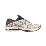 Mizuno Wave Lightning Z7 Volleyball Shoes for Men & Woman Ideal for Indoor Games (Badminton, Tennis, Volleyball, Squash, Handball) Volleyball Shoes Show White + Black Oyster + Ketchup (UK - 10)