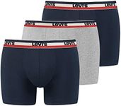 LEVIS Men's Boxer, Navy/Grey Melang