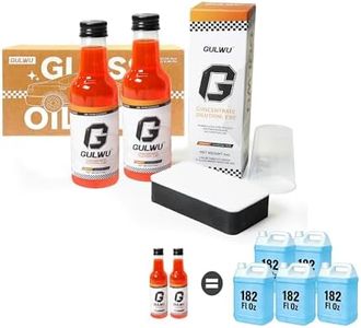 GULWU Windshield Washer Fluid Concentrate,1:80 Power Formula (30 Fl Oz), Removes Grease, Bugs, Grime from Windshields, Includes Brush