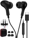 TITACUTE USB C Headphone for Samsung A53 A54 A33 Galaxy Z Flip Fld 5 S23 S22 S21 S20 USB Type C Earphone with Mic Magnetic Noise Canceling Stereo Wired Earbud for iPad 10 Mini 6 Pixel 7 6a 7a OnePlus