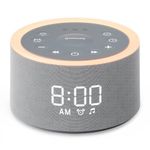 Dreamegg White Noise Machine, D1+ White Noise Machine with Nursery Night Light 29 Soothing Sounds, Sound Machine Alarm Clock with 6 Wake Up Sound for Adults Baby, 0-100% Dimmable Display, Snooze, Gift