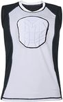 TUOYR Padded Compression Shirt Chest Protector Heart Guard Sternum Protective Sleeveless Vest for Football Baseball Lacrosse and Goalies - Youth & Adult Sizes