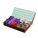 LOYKA Green Lotus Gift Hamper|Assorted Sweet & Savoury Gourmet Delicacies|Nutty Indulgent Chocolates|Gift Box-258 Gram