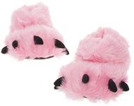 Silver Lilly Womens Bear Paw Animal Slippers (Pink, X-Large)