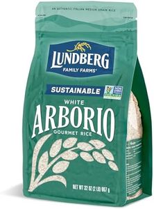 Lundberg White Arborio Rice - Short-Grain White Rice, Creamy Texture for Making Risotto, Rice Pudding, Healthy Food Recipes, Vegan Food, GlutenFree Rice Grown in California, Chip Clip Included, 32 oz