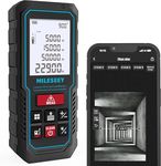 70M Laser Measure Device with Phone App, MiLESEEY Laser Meter with Electronic Tilt Sensor, ±2mm Accuracy, Pythagoras, Area and Volume, 2"LCD Backlit,Mute, Battery Included