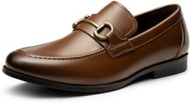 Bruno Marc Men's Dress Loafers Slip-on Formal Shoes, Dark Brown, Size 8.5, SBLS2410M