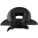 EBANKU Massage Table Face Cradle Cushion, Face Cradle Down Tabletop Massage Kit Adjustable Massage Table Headrest Face Pillow with Platform for Massage Chair SPA Bed (Black)