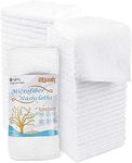 Orighty Microfibre Washcloths Towels Set 50 Pack, Highly Absorbent and Soft Feel Face Cloths, Multi-Purpose Wash Cloths for Bathroom, Hotel, Spa, and Gym, 12x12 Inch