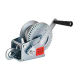 Heavy Duty Hand Winch, Hand Crank Strap Gear Winch with Steel Wire, Manual Operated Corrosion Resistant ATV Towing Winches (1200lbs)