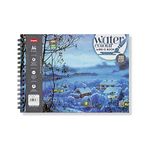 Anupam Watercolour Wire-O Book A4 Natural White Cold Press Paper Usable On Both Side 200 GSM 20 Sheet