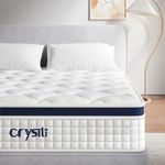 Crystli Twin Mattress 12 Inch - Hybrid Mattress Medium Firm Support, Pressure & Pain Relief for All Sleepers, CertiPUR-US Certified,Reinforced Edge Support, Motion Isolation, Bed in a Box