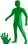 Dokiory Green Bodysuit Unitard Jumpsuit Costume Full Body Suit Green Screen Suit Zentai for Men (M)