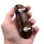 Prolific Complete Fingerboard - Pro Board Shape and Size, Bearing Wheels, and Trucks - 32mm x 97mm Handmade Wooden Board - Double Vision Edition