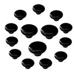 14packs Black Ceramic knobs Ymaiss Round Mushroom Cabinet Dresser Vintage pulls Door Handles Drawer Knob Pull Handle Dresser Pulls Cupboard Wardrobe Drawer knobs with Screws