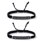 zeqingjw 2 Pack Cremation Bracelet Adjustable Urn Bracelet for Ashes for Women Men Braided Bracelets Keepsake Memorial Bracelet for Human Pet, Metal, stainless steel