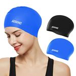 Swim Cap For Long Hair 2 Pack