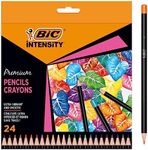 BIC Intensity Premium Colouring Pencil - Pack of 24 Fashion Assorted Wood Colour Pencils