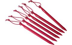 MSR Groundhog Tent Stake Kit, 6-Pack, Regular - 7.5-Inch, Red