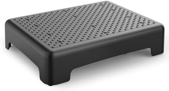 Mobility One Step Stool for Adults & Seniors, Step Stool, Non-Slip Step Platform Indoor and Outdoor, Portable Step Riser, Safety Step for Car, Bedside, Office, Shower, Stairs (Black)