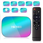 HK1 BOX Android 9.0 Smart TV Box Amlogic S905X3 CPU 4GB RAM 128GB 2.4G+5G Wifi 1000M BT4.0 8K Smart Media Player for Netflix Youtube