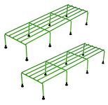 ORCHID ENGINEERS Silaa Iron Indoor/Outdoor Flower Pot/Plant Stand for Home Garden Balcony living room decor (Green-Set of 2)