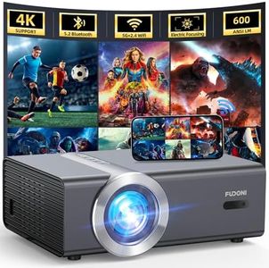 [Electric Focus/Auto Keystone] Projector with WiFi and Bluetooth, Native 1080P 20000L 4K Supported, FUDONI Outdoor Movie Projector for Home Theater UP to 300", for HDMI/USB/iOS/Android/TV Stick/Laptop