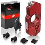 1PZ LFC-R3V Motorcycle Handlebar Lock a Grip Throttle Brake Lock Secure Replacement for Motorcycles Mopeds Scooters ATV Street Bike Dirt Bike Motorbike (Red)