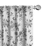 Ambesonne White and Black Curtains,