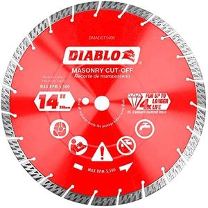 Diablo by Freud DMADST1400 14 in. Diamond Segmented Turbo Cut-Off Discs for Masonry