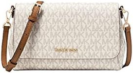 Michael Kors Medium Logo Convertible Crossbody Bag, Vanilla Signature